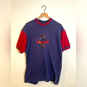 Vintage Polaris 80’s 90’s Embroidered Short Sleeve Shirt Large USA Racing EUC
